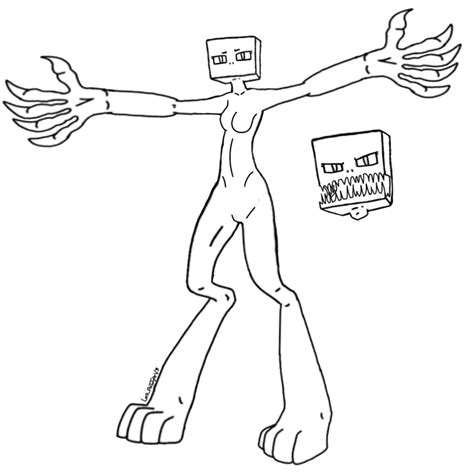 Minecraft Mutant Enderman Coloring Pages Coloring Pages