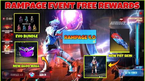 Rampage Event In Free Fire | Rampage 4.0 Free Fire | Rampage 4.0 Fist Skin | Free Fire New Event ...