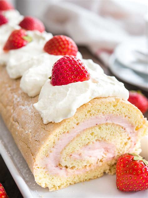 Fruity Vanilla Swiss Roll Recipe recipe in 2019 Cake roll recipes