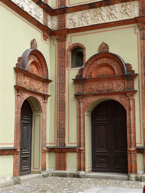 Free Images : architecture, wood, window, palace, wall, arch, column, red, color, facade, church ...