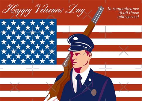 "American Veterans Day Greeting Card Retro" by patrimonio | Redbubble