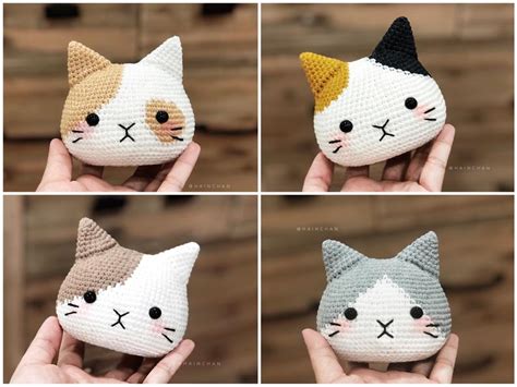 Adorable Cat Head Amigurumi Patterns For Crocheters - KnitHacker