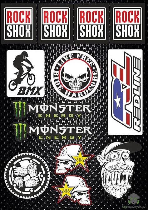 BMX Stickers Pack of 13: Amazon.co.uk: Sports & Outdoors