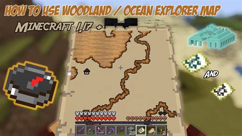 How to use Woodland or Ocean Explorer map in Minecraft 1.17 + - YouTube