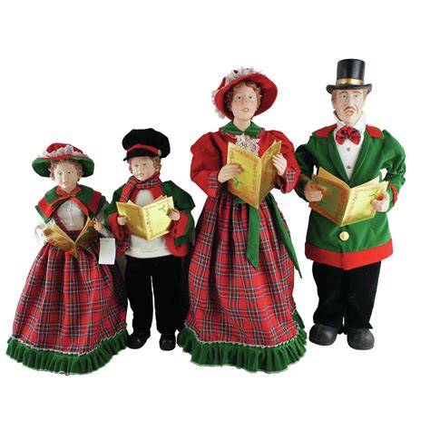 Santa's Workshop 4 Piece Christmas Day Caroler Figurine Set | Wayfair