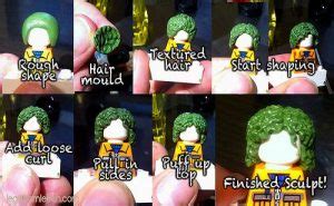 Custom Curly Hair Sculpting Process | Custom LEGO Minifigures