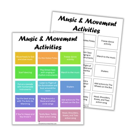 Music & Movement Activities for 3-5 Year Olds - Dynamic Music Teaching