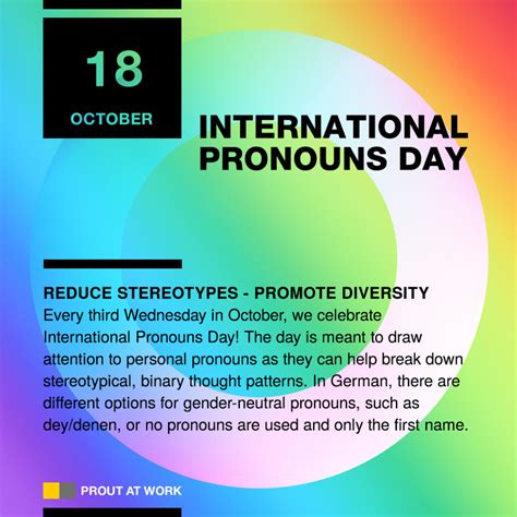 International Pronouns Day 2023 - Prout at Work