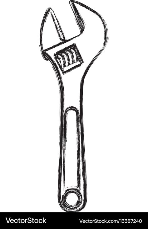 Adjustable Wrench Drawing