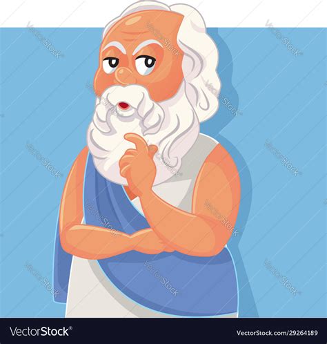 Socrates classical greek philosopher cartoon Vector Image