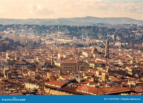 Beautiful Florence Sunset City Skyline. Panorama of Florence, I Stock ...