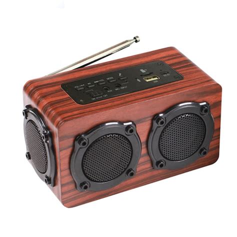 ihens5 X7 Portable Wireless Speaker Stereo Wooden Bluetooth Speakers ...