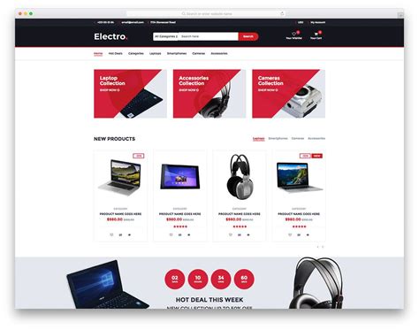 Electro free ecommerce template | Ecommerce website template, Website template, Ecommerce template