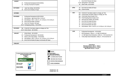 Harrison Lane Elementary - School District Instructional Calendar ...