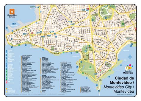 Mapas de Montevideo - Uruguai | Mapa do uruguai, Mapa turístico, Mapa