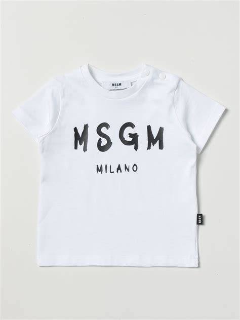 MSGM KIDS: t-shirt for baby - White | Msgm Kids t-shirt MS029355 online on GIGLIO.COM