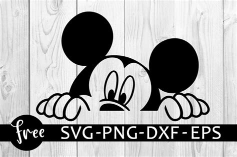 Mickey mouse peeking svg free, disney svg, mickey svg, instant download ...