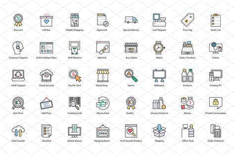 136 shopping and commerce icons – Artofit