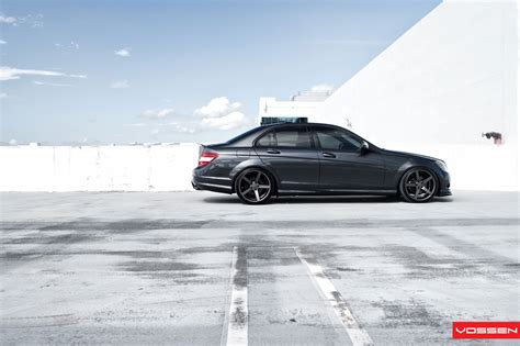 Black is the New Black: Mercedes C-Class AMG Fitted With Vossen Rims — CARiD.com Gallery