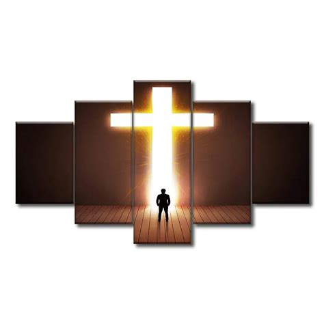 Large Christian Crosses Cross Wall Art Christ Poster Canvas Prints Home Decor for Living Room ...