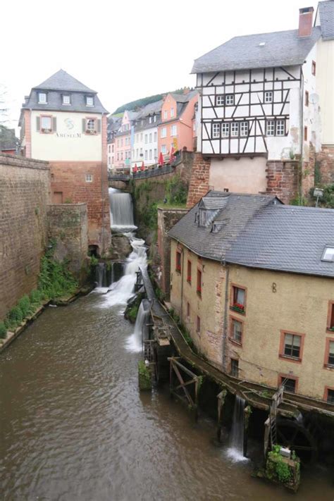 Saarburg Waterfall - Falls in a German Medieval City Center