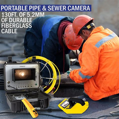 Forbest Sewer Inspection Camera with Drain Pipe Locator, Combo of 130ft Waterproof IP68 Lens ...