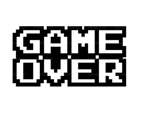 Game Over Pixels Svg Game Over Cut File Game Over Png Gaming Svg - Etsy