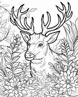 Deer Number Color Animal Coloring Pages Preschool Kids Printable  sketch template