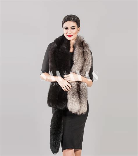 BIG FASHION DOUBLE COLOR FOX FUR SCARF - Samarasfurs.com