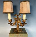 Antique French 19th Century Art Nouveau Bronze Candlestick Lamp Conver – Antiques & Uncommon ...