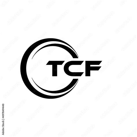 TCF letter logo design with white background in illustrator, vector ...