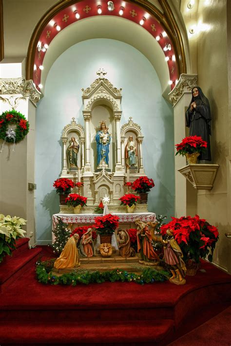 Christmas 2013 - Side Altar #olmcdenver | Catholic church, Catholic ...