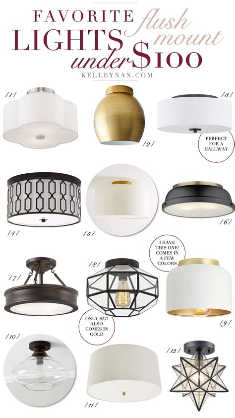 Inexpensive Flush Mount Lighting Under $100 - Kelley Nan