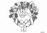 Christmas Wreath Printable Coloring Pages sketch template