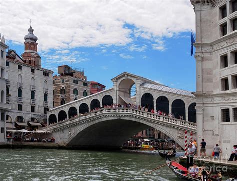 Rialto Bridge on the Grand Canal in Venice Italy Photograph by Louise ...