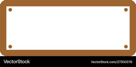 Blank western sign board graphic design template Vector Image