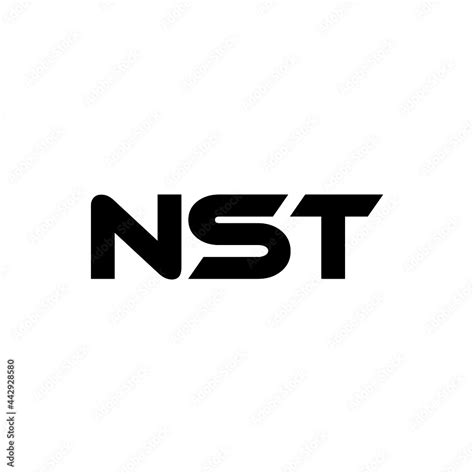 NST letter logo design with white background in illustrator, vector logo modern alphabet font ...