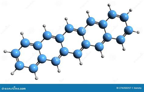 3D Image of Pentacene Skeletal Formula Stock Illustration ...