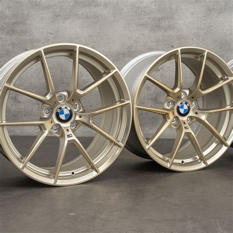 BMW 19 inch rims M2 F87 M3 F80 M4 F82 F32 Frozen Gold M763 8097287 8097288 NEW