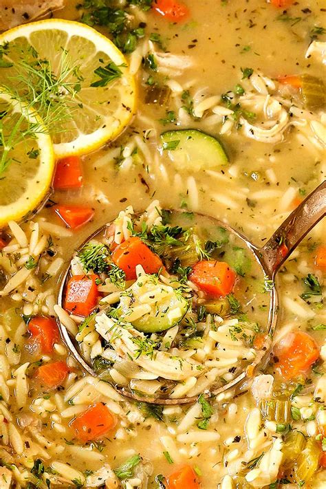 Lemon Orzo Chicken Soup - Carlsbad Cravings