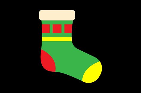 Christmas Red Green Yellow Sock Graphic by ras · Creative Fabrica