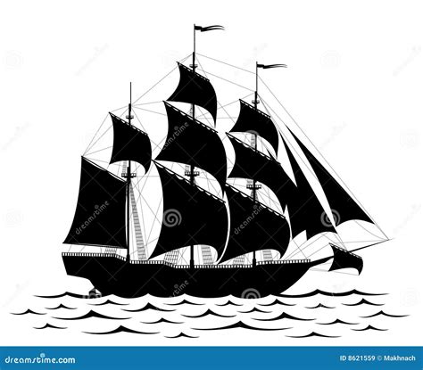 Black Ship Royalty Free Stock Images - Image: 8621559