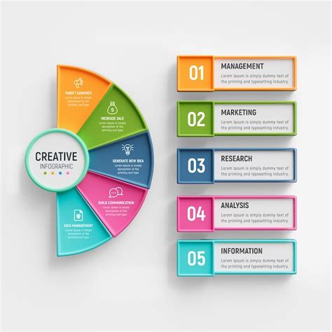 Free PSD | 5 Steps Business Infographics Template