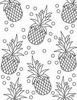 Pineapple Coloring Pages To Print sketch template