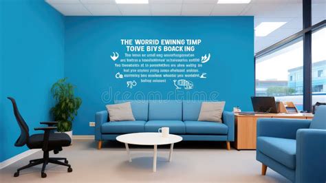 Modern Blue Office Background Stock Illustration - Illustration of professional, workspace ...