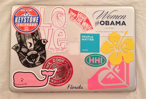 My preppy laptop ! | Cute stickers, Laptop stickers, Stickers