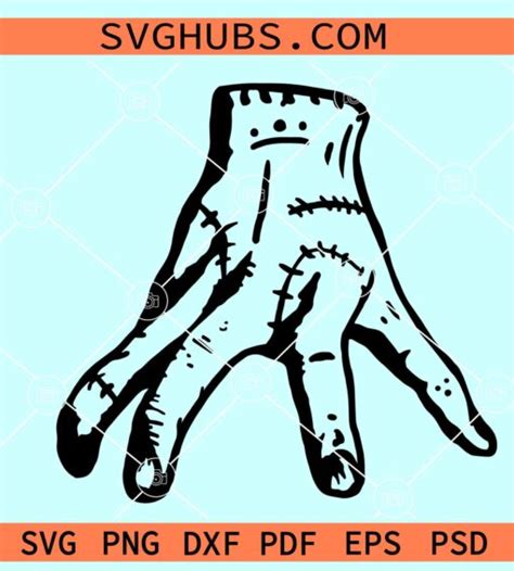 Thing Addams SVG, Thing Wednesday Addams SVG, Thing the hand SVG