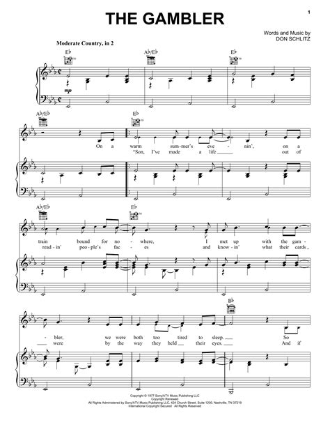 The Gambler | Sheet Music Direct