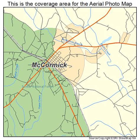 Aerial Photography Map of McCormick, SC South Carolina