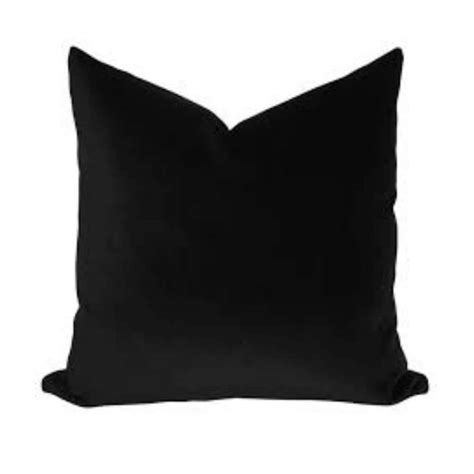 Black Velvet Throw Pillow LINED Silk Velvet Pillow Cover - Etsy